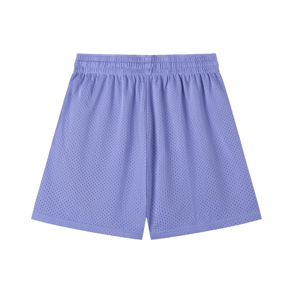 "In Speed We Trust" Mesh Drawstring Shorts