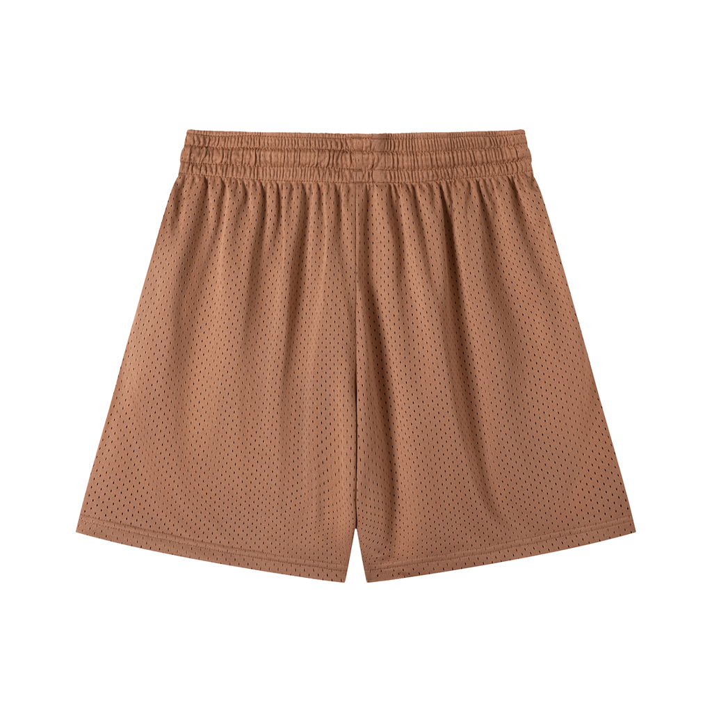 "In Speed We Trust" Mesh Drawstring Shorts