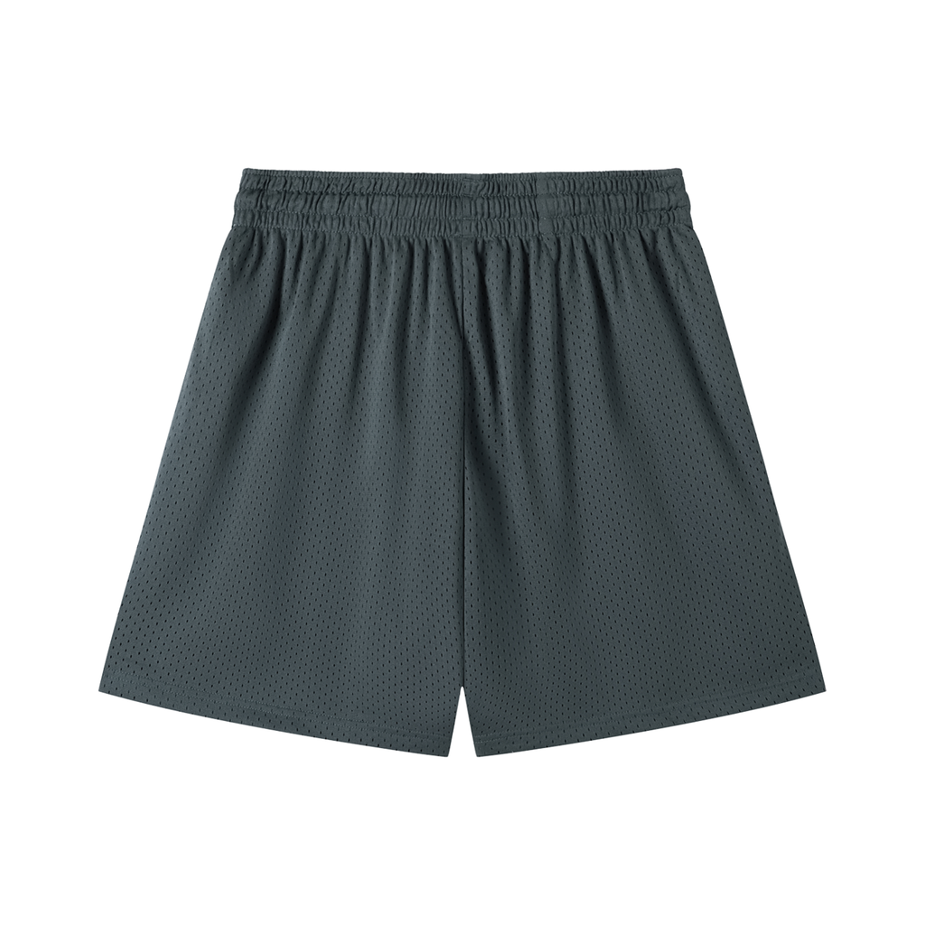 "In Speed We Trust" Mesh Drawstring Shorts
