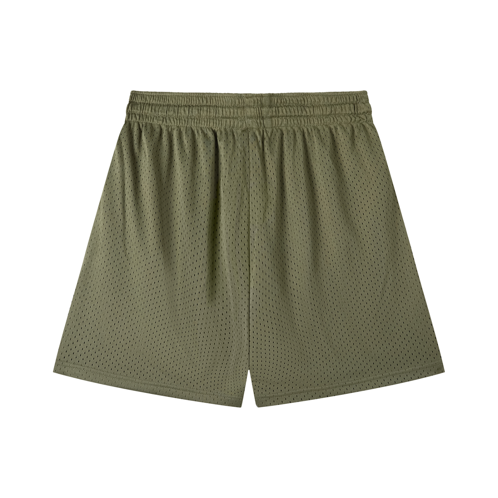 "In Speed We Trust" Mesh Drawstring Shorts