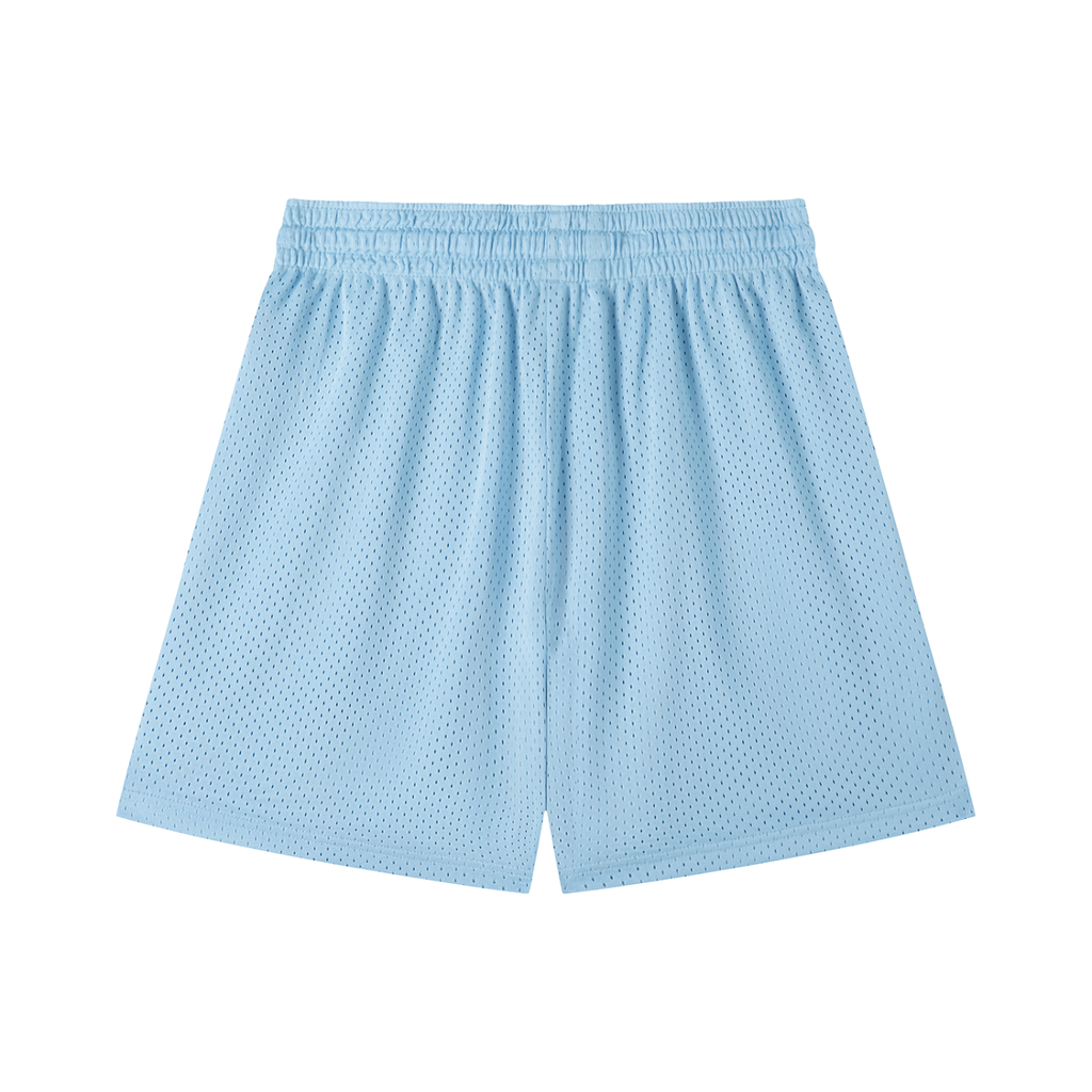 "In Speed We Trust" Mesh Drawstring Shorts