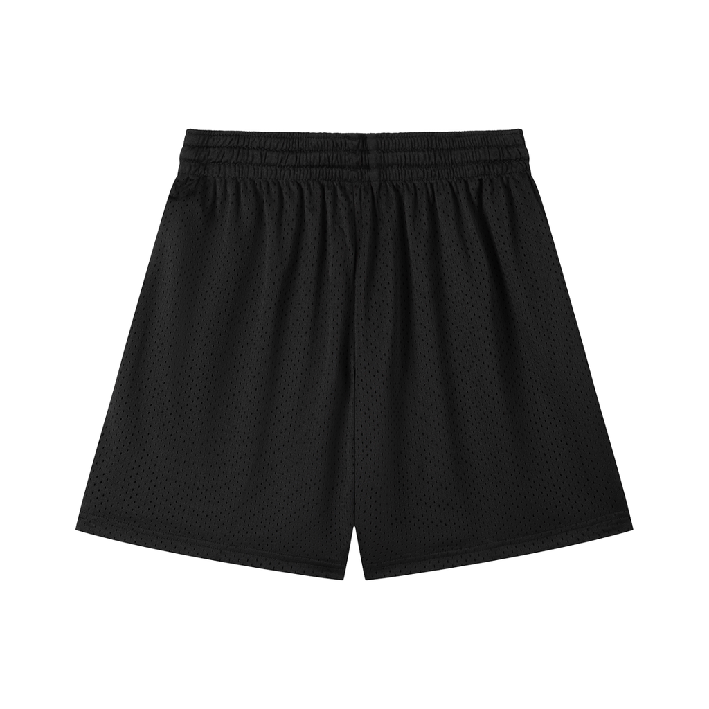 "In Speed We Trust" Mesh Drawstring Shorts